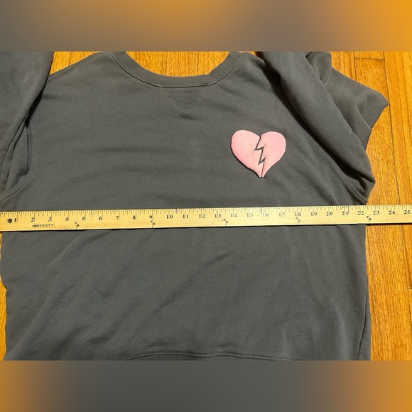 Wildfox Women's I Wish It Was Saturday Sweatshirt Gray Sizes M - Picture 4 of 7